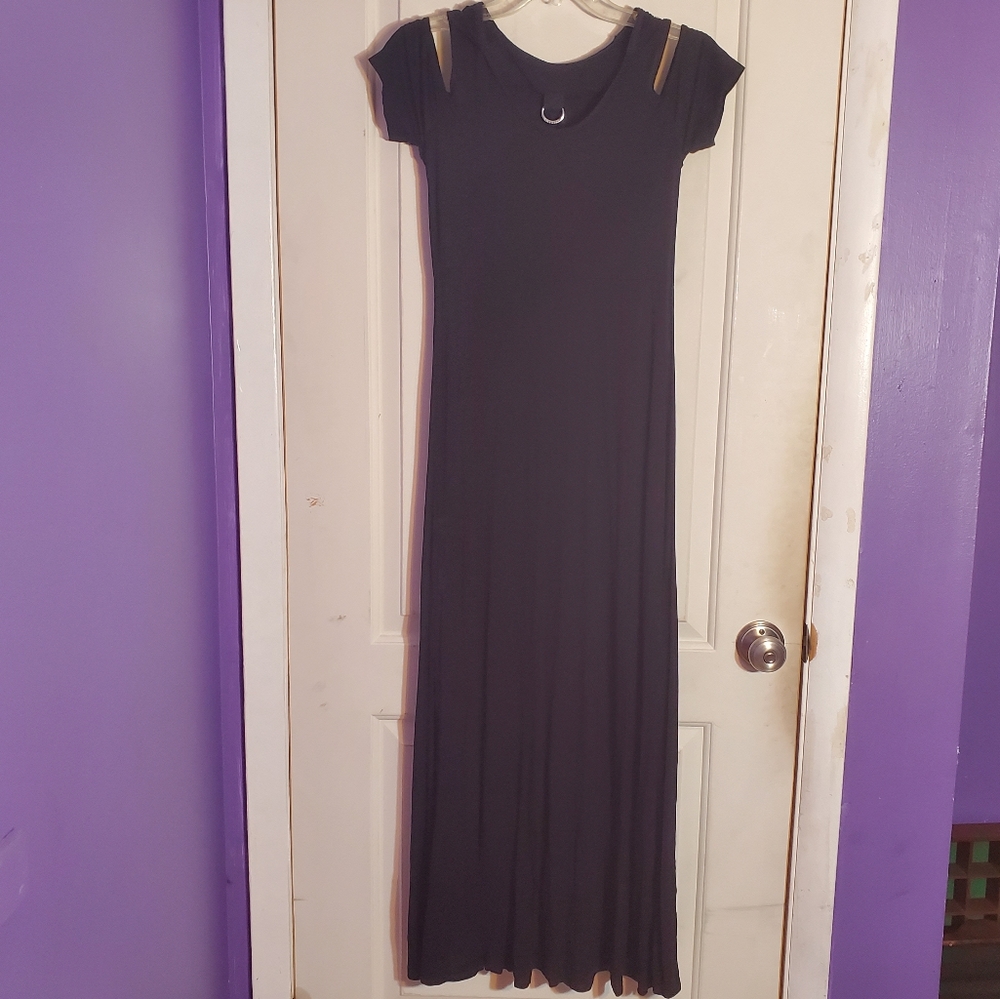 Killstar Cold Shoulder Hooded Maxi Dress Size Smal